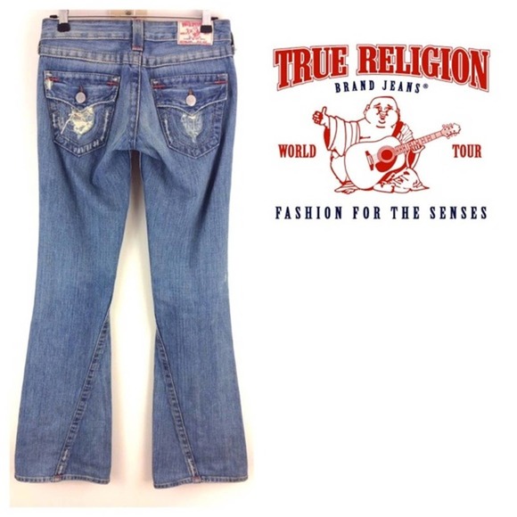 TRUE RELIGION Joey boot distressed JEANS 25 🍒 bootcut flare y2k boot - Picture 1 of 4